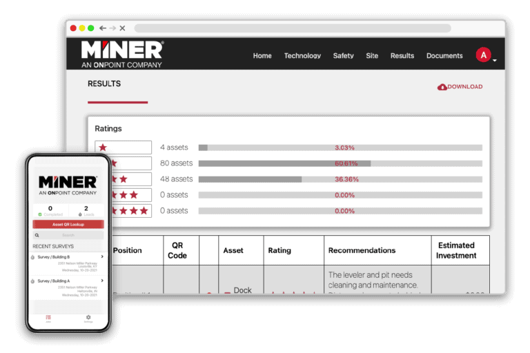 Miner Corp app shown in web and mobile